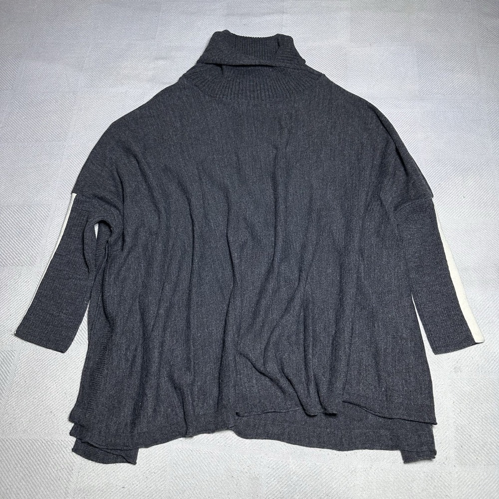Mersea Newport Sweater One Size Split Turtleneck Acrylic Gray Knit Catalina Body